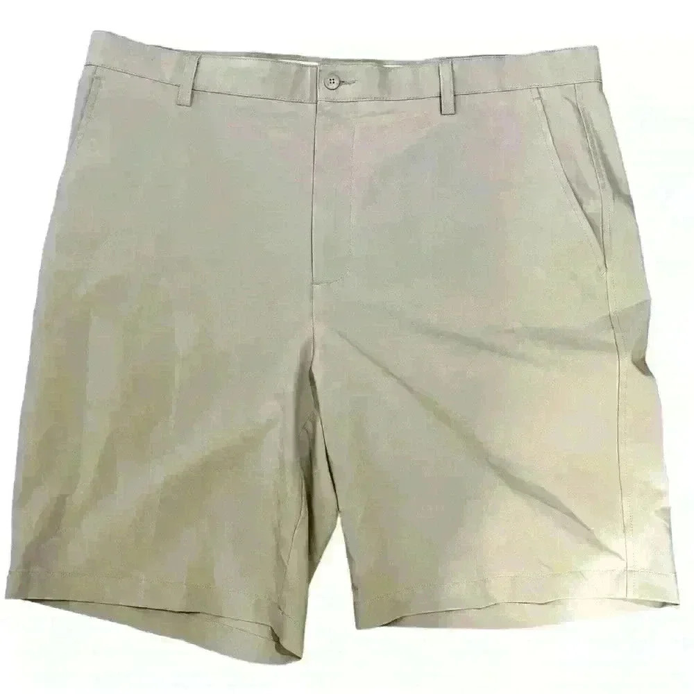 FJ Footjoy Men's SZ 40 Chino Golf Shorts Performance Stretch Cream Pockets